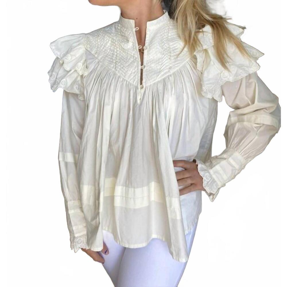 NEW V DE VINSTER chloe blouse in cream